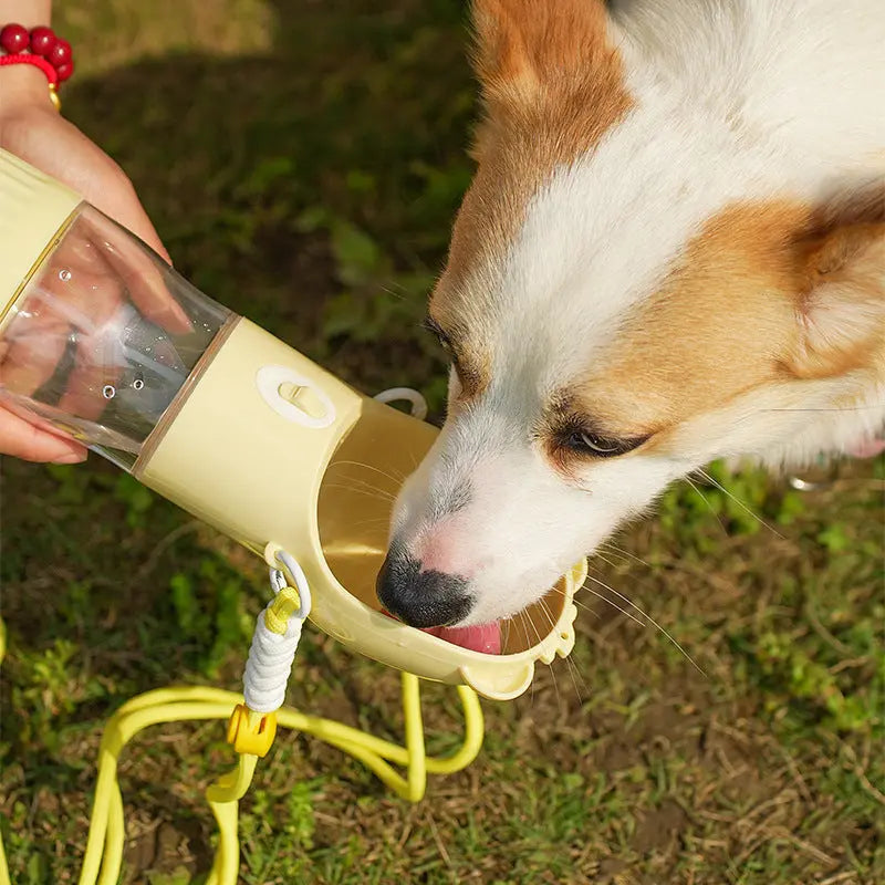 🐾  Bouteille d'Eau Portable 2-en-1 - Chiens et Chats Crimson Medea