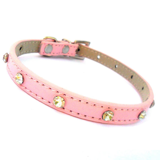 🐾 Collier Baby Diamante Rose - Élégance Cristalline Salmon Oscar
