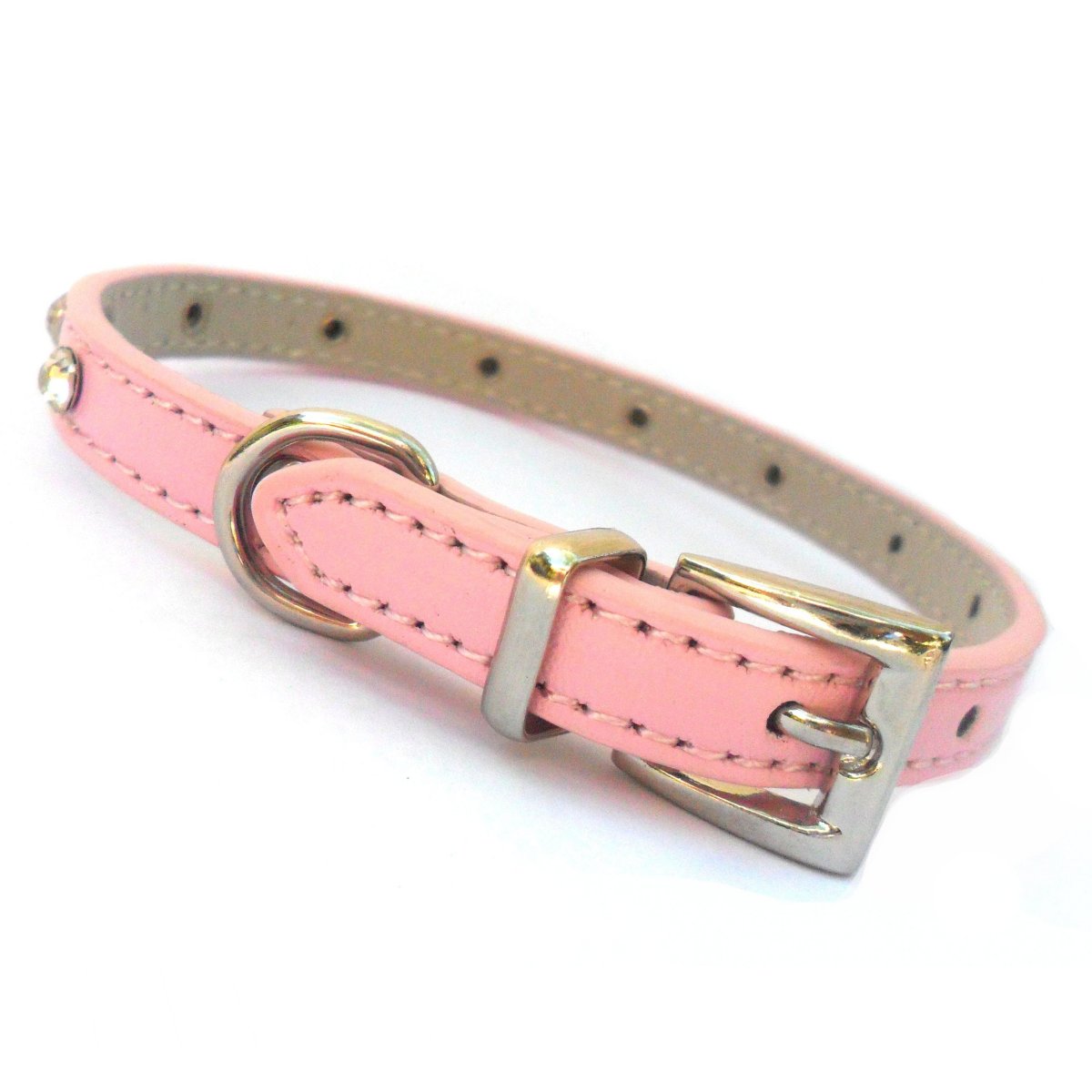 🐾 Collier Baby Diamante Rose - Élégance Cristalline Salmon Oscar