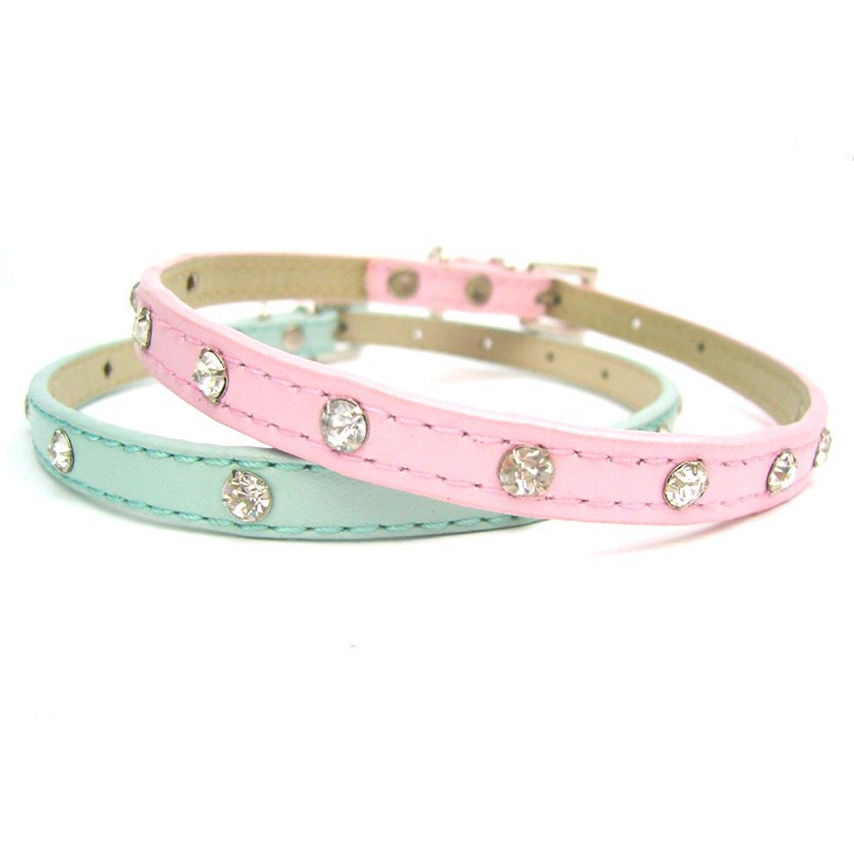 🐾 Collier Baby Diamante Rose - Élégance Cristalline Salmon Oscar