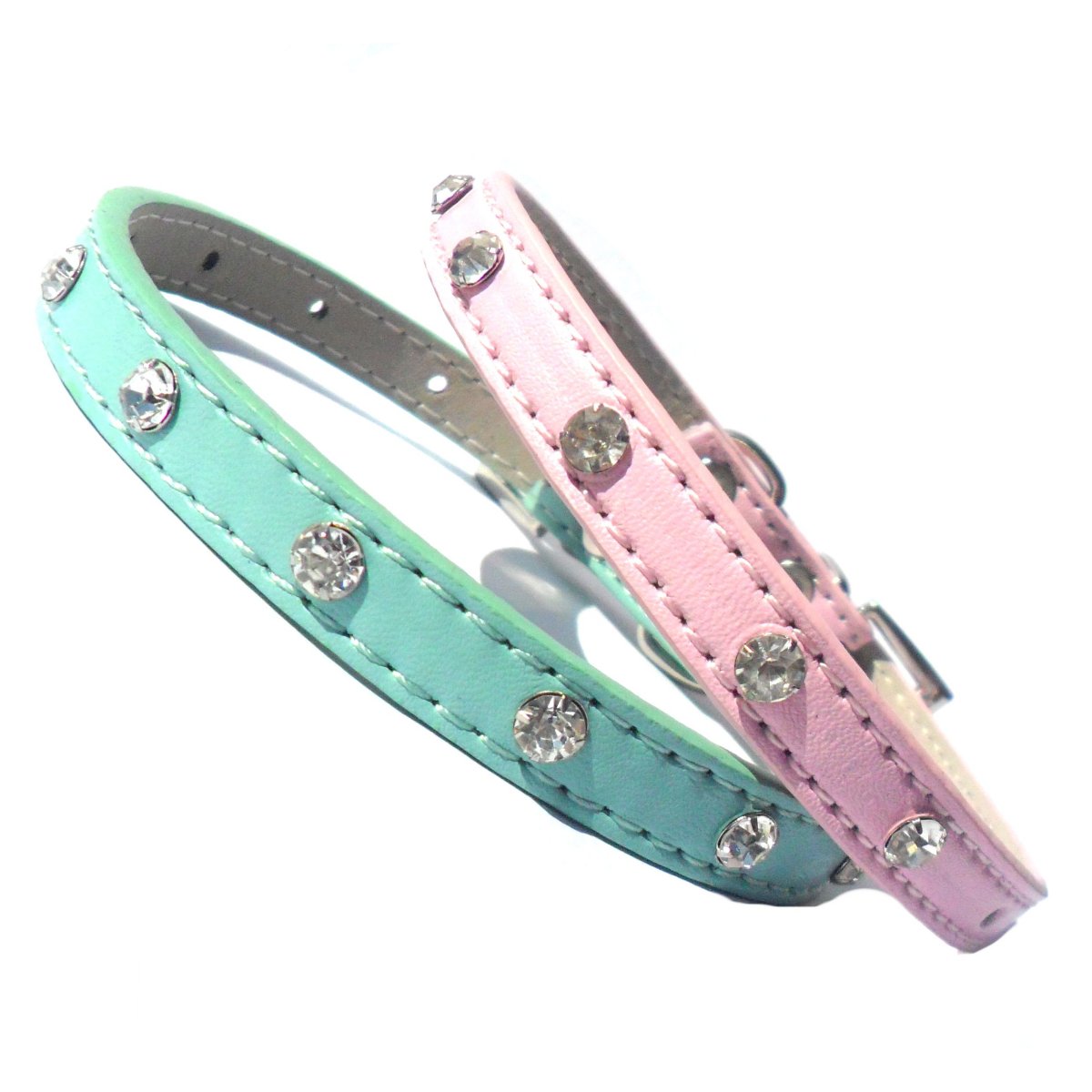 🐾 Collier Baby Diamante Rose - Élégance Cristalline Salmon Oscar