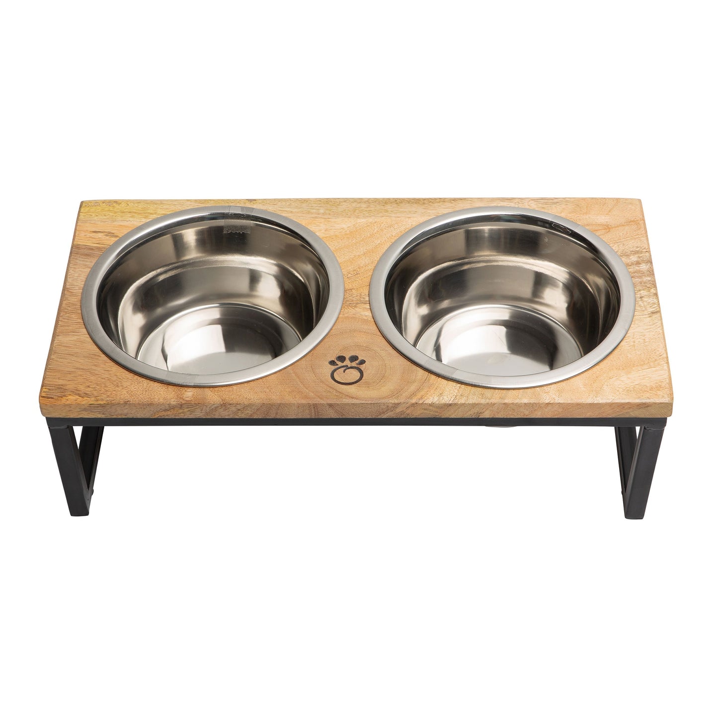 Chiens-Mangeoire Surélevée Bois & Métal - Design Artisanal Chic Beige Antigone