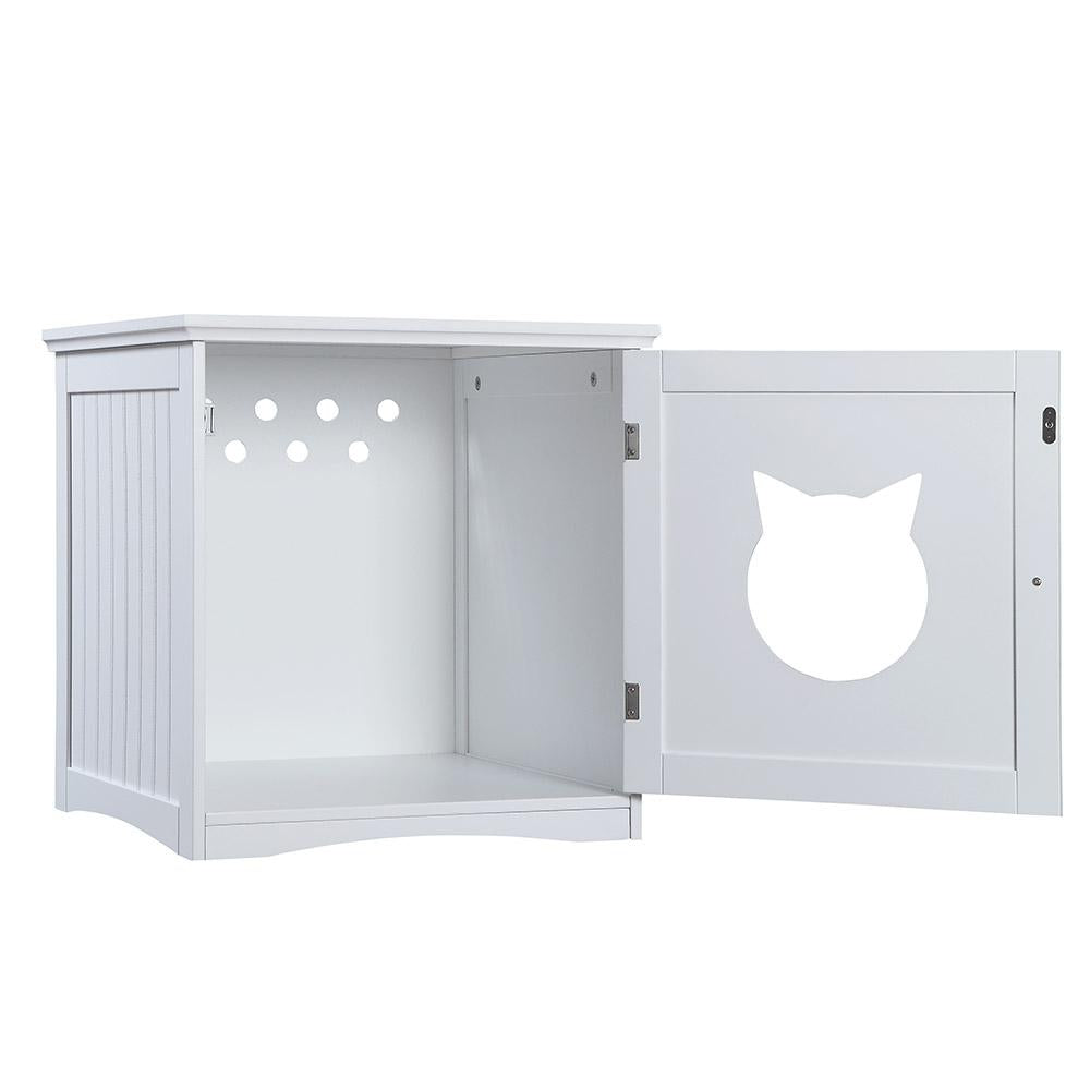 Chats- 🐾 Maison-Table de Chevet pour Chats - Meuble Multifonction Turquoise Cronus