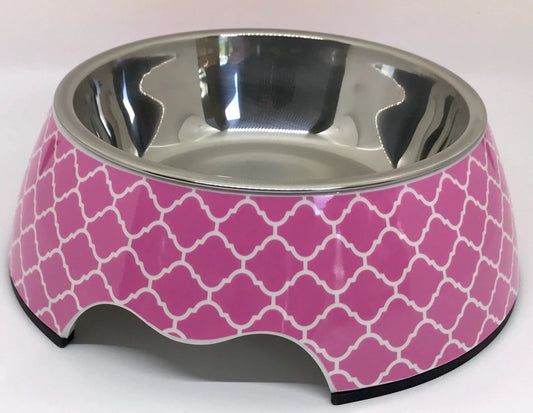 Chiens - 🌸 Gamelle Rose Adorable Taille Moyenne - Élégance Canine 2-en-1 Plum Semele