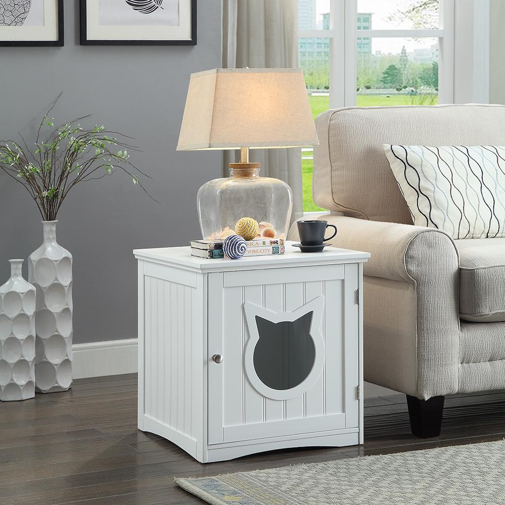 Chats- 🐾 Maison-Table de Chevet pour Chats - Meuble Multifonction Turquoise Cronus