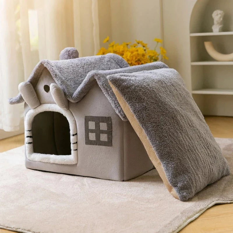 Chats- 🏠 Maison Douillette à Toit Amovible - Cocon Deluxe pour Animaux ✨" Yellow Pandora