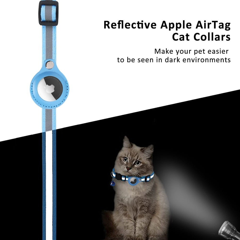🐾 Collier Réfléchissant avec Étui AirTag - Sécurité Nocturne Yellow Pandora