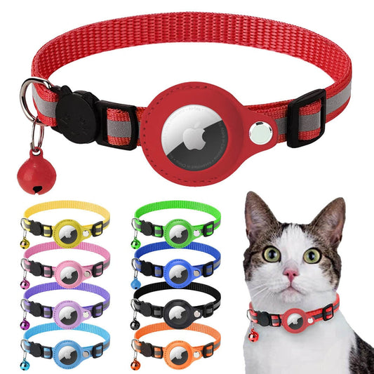 🐾 Collier Réfléchissant avec Étui AirTag - Sécurité Nocturne Yellow Pandora