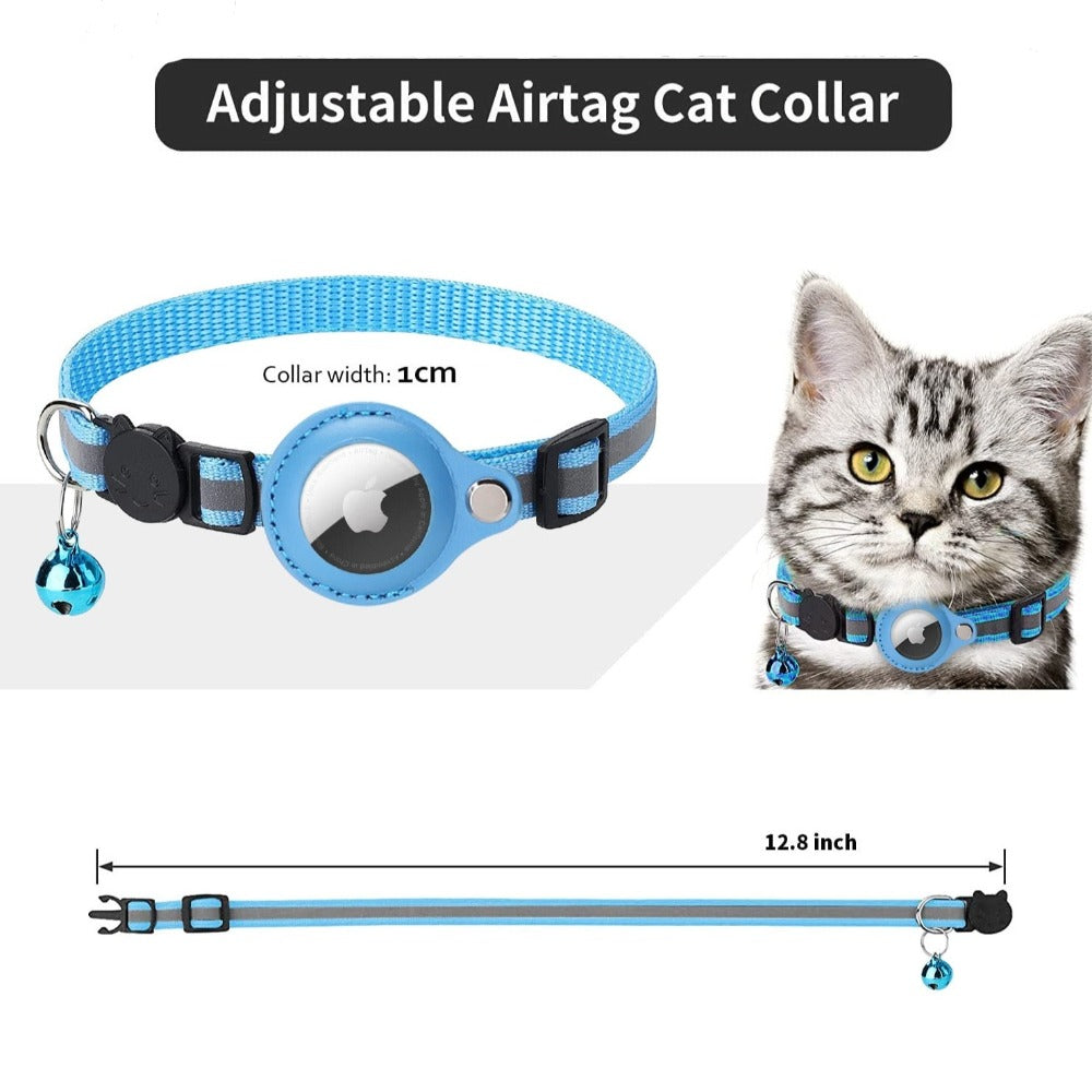🐾 Collier Réfléchissant avec Étui AirTag - Sécurité Nocturne Yellow Pandora