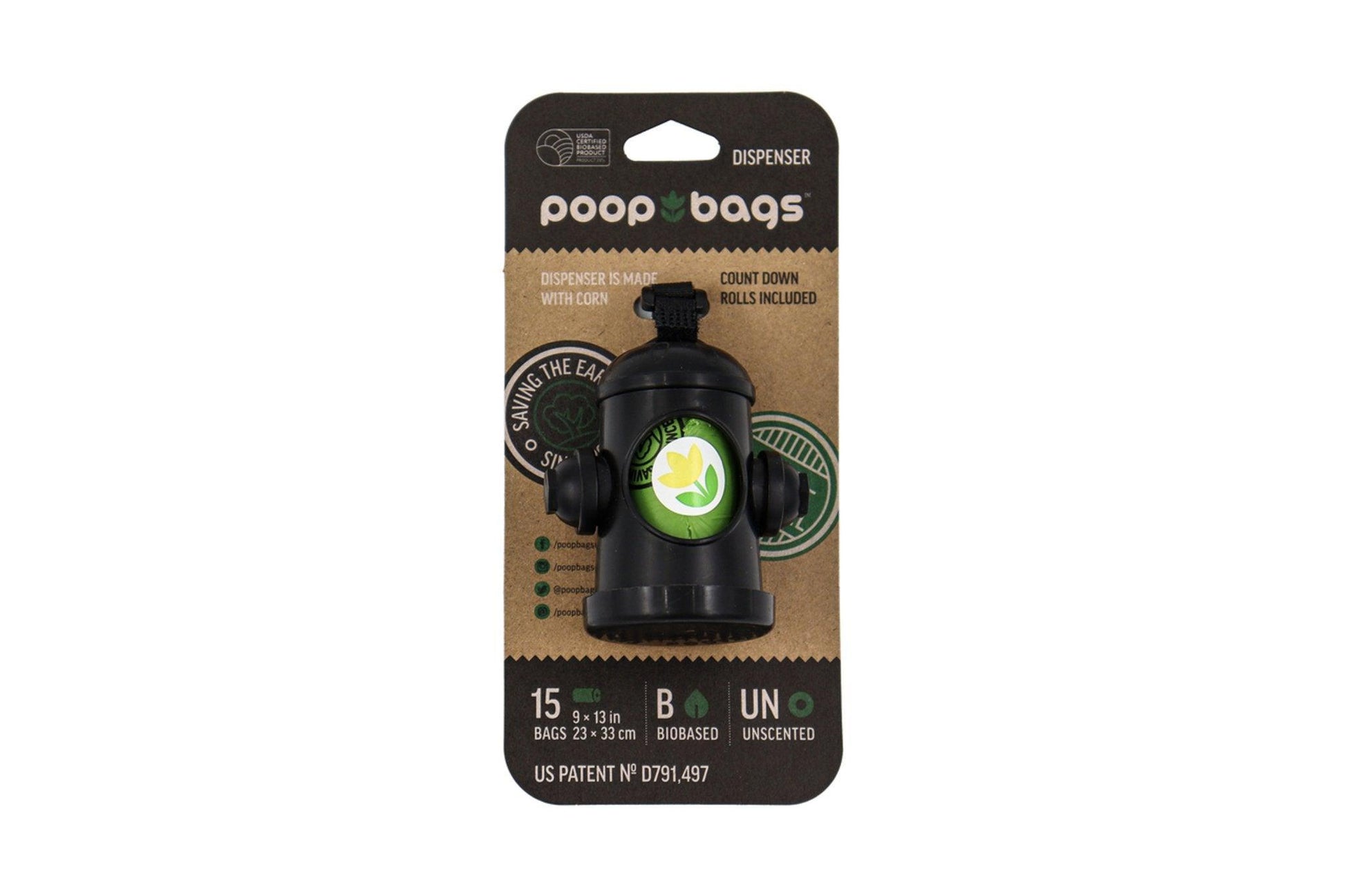 Distributeur de sacs biodégradables- borne-incendie avec 15 sacs inclus. Lilas et compagnies™
