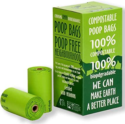 🐾 Sacs à Déjections Compostables - 120 Unités Écologiques Yellow Lavender