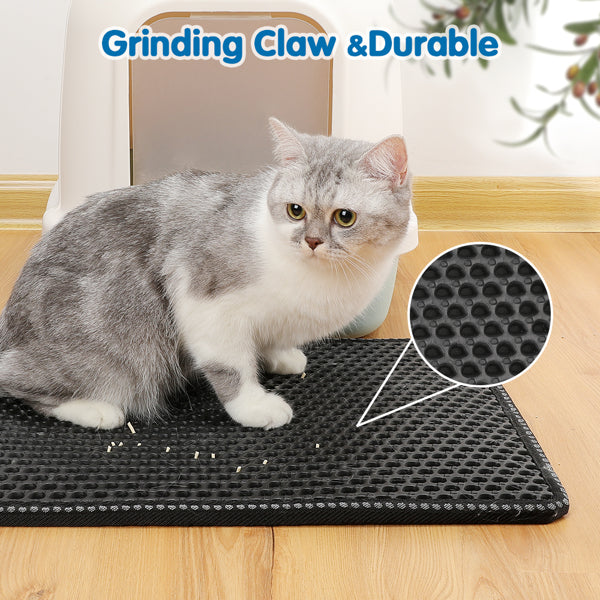 Tapis Litière Chat Double Couche - Le Gardien Chic de Votre Sol