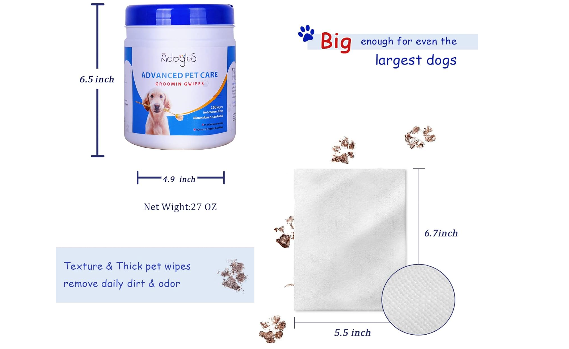 Lingettes Nettoyantes pour Animaux + Cotons-Tiges Offerts - Kit Complet Tan Cress