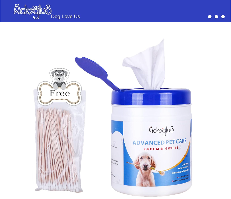 Lingettes Nettoyantes pour Animaux + Cotons-Tiges Offerts - Kit Complet Tan Cress