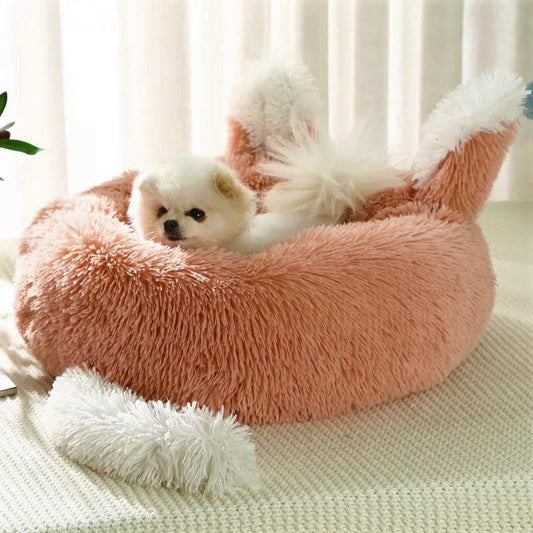 🐾 Lit Peluche avec Oreilles et Queue - Chats et Petits Chiens Teal Zeus