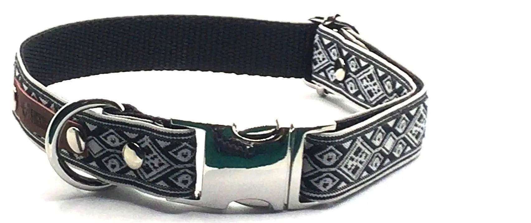 Chiens- 👑 Collier Coton Royal Personnalisé - L'Élégance Canine Sur-Mesure Silver Selene
