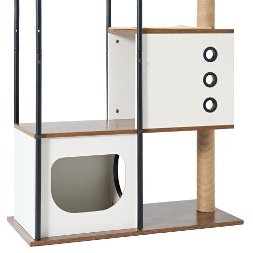 Chats-Arbre à chat tour pour l'intérieur White Hermes