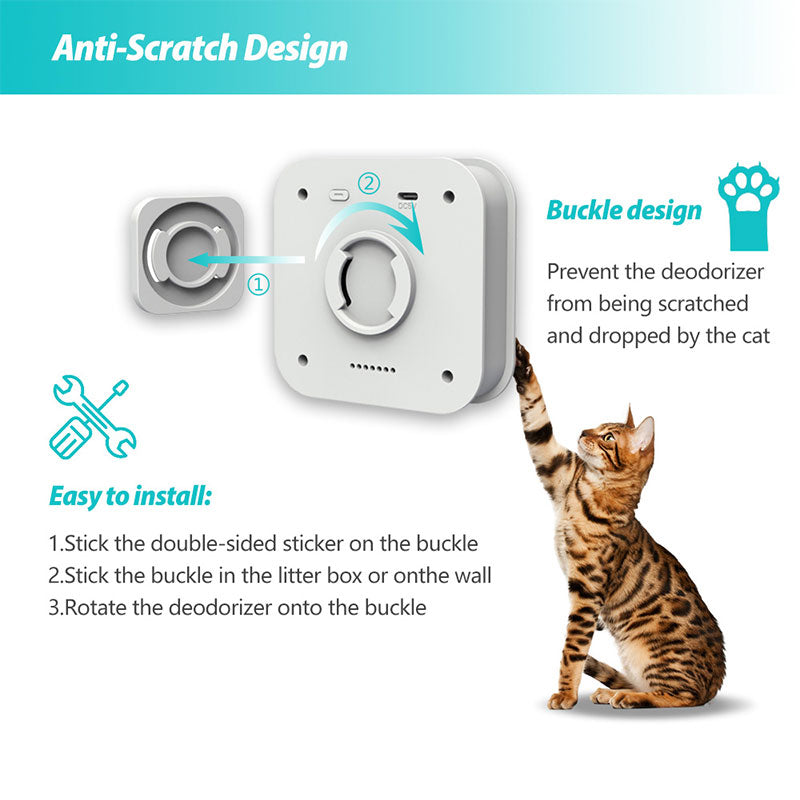 Purificateur Air Intelligent Smart Cat - Désodorisant Litière et Maison Teal Simba