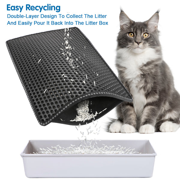 Tapis Litière Chat Double Couche - Le Gardien Chic de Votre Sol