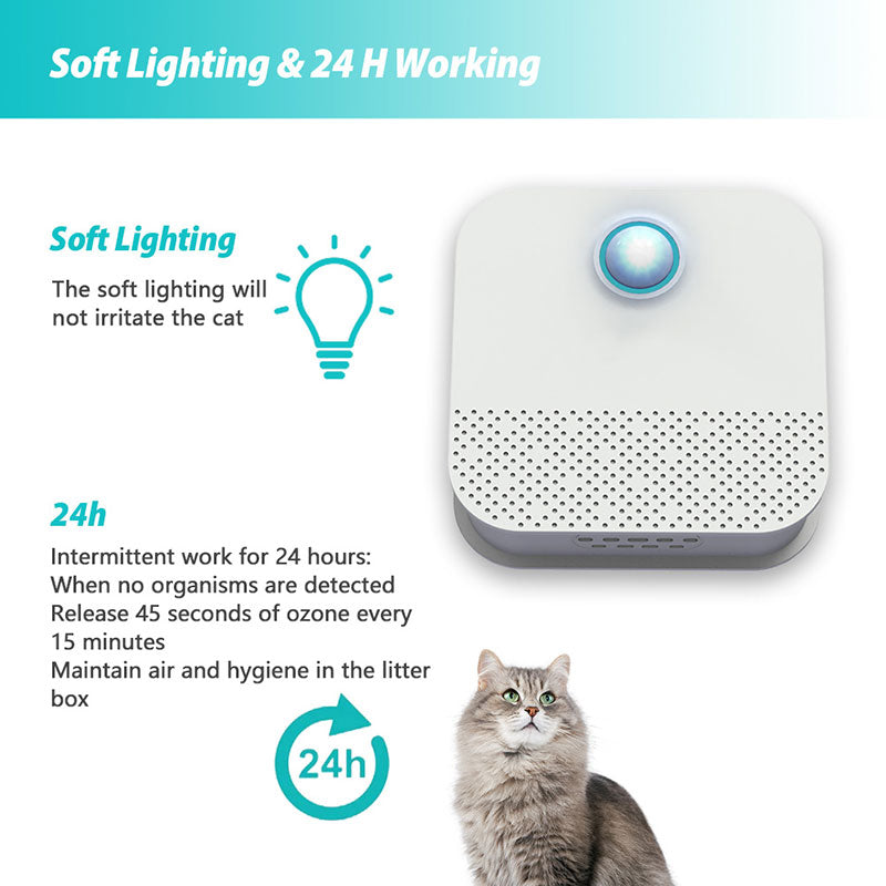 Purificateur Air Intelligent Smart Cat - Désodorisant Litière et Maison Teal Simba