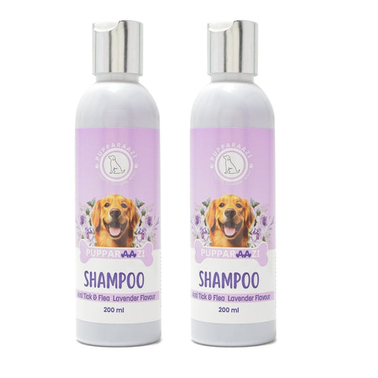 Shampoing PUPPARAAZI Anti-Puces et Tiques Lavande - Pack de 2 Flacons